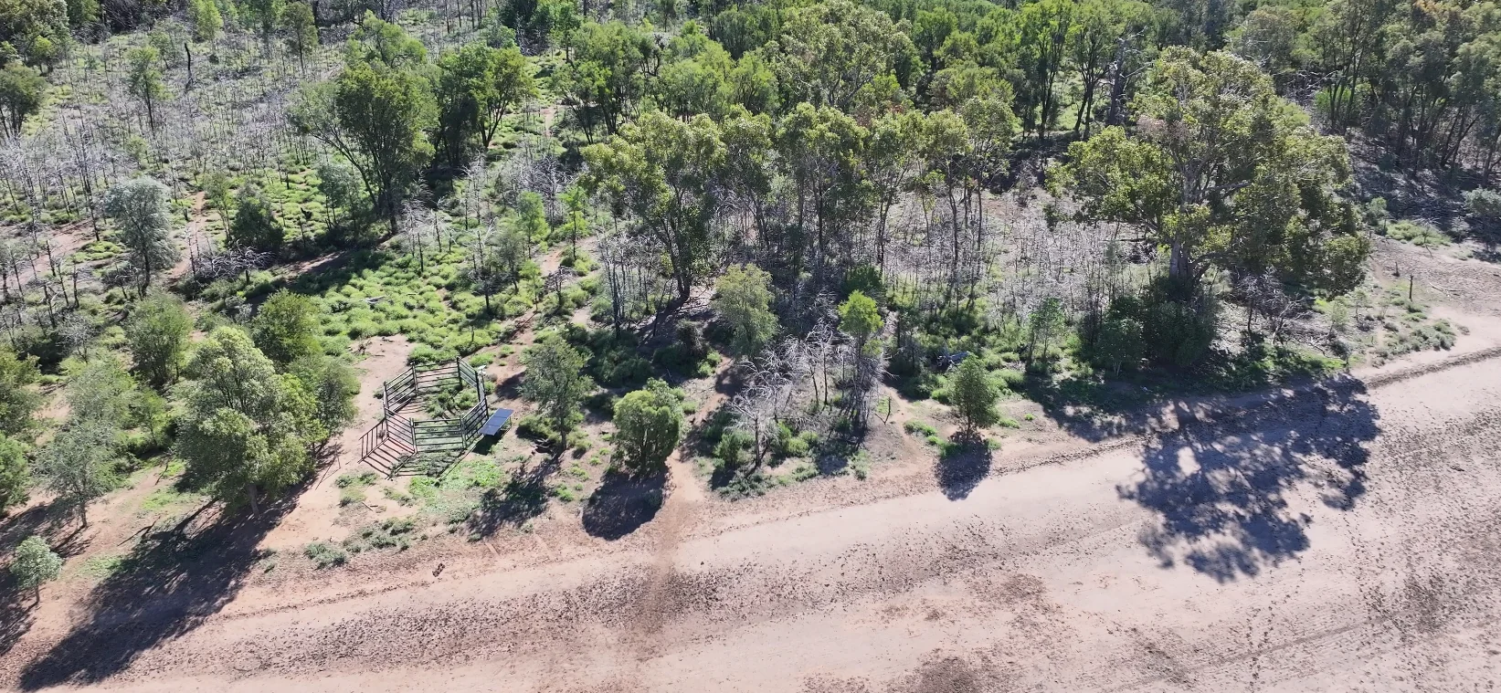 Aerial view of paddock monitoring coverage